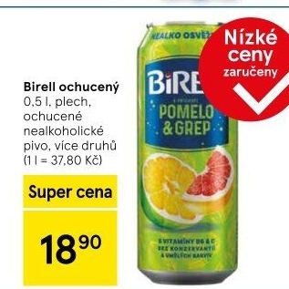 Nealkoholické pivo ochucené Birell