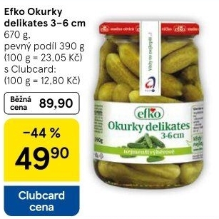 Okurky delikates Efko