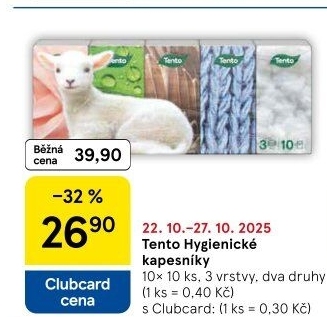 Papírové kapesníčky 3vrstvé Tento