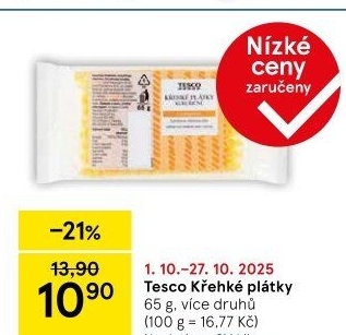 Plátky křehké Tesco