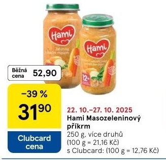 Příkrm masozeleninový Hami