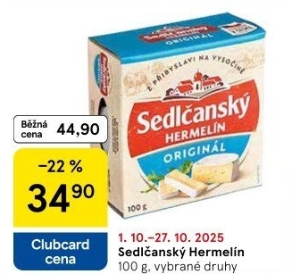 Sýr Hermelín Sedlčanský