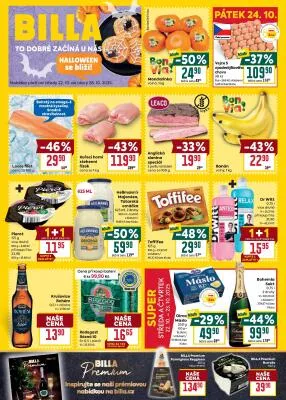 akční leták BILLA 22.10.2025-28.10.2025