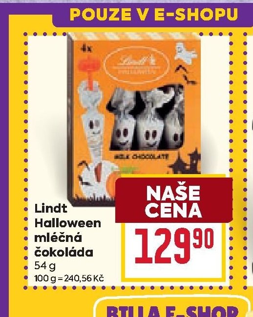 Lindt Halloween mléčná čokoláda 54 g