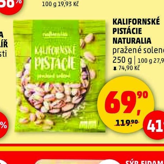 KALIFORNSKÉ PISTÁCIE NATURALIA