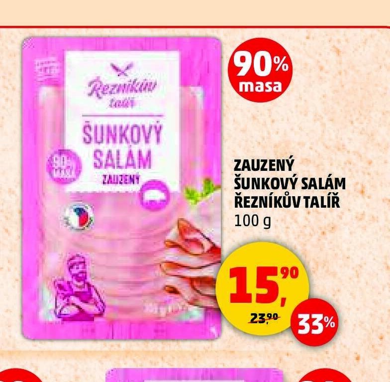 ZAUZENÝ ŠUNKOVÝ SALÁM ŘEZNÍKŮV TALÍŘ 100 g