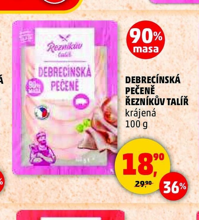 DEBRECÍNSKÁ PEČENĚ ŘEZNÍKŮV TALÍŘ krájená 100 g