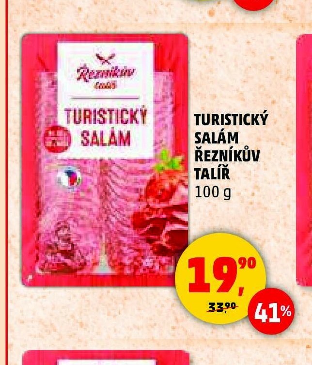 TURISTICKÝ SALÁM ŘEZNÍKŮV TALÍŘ 100 g