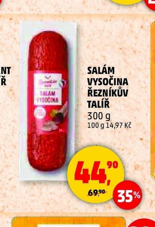 SALÁM VYSOČINA ŘEZNÍKŮV TALÍŘ 300 g