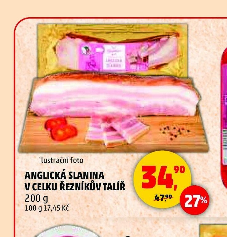 ANGLICKÁ SLANINA V CELKU ŘEZNÍKŮV TALÍŘ