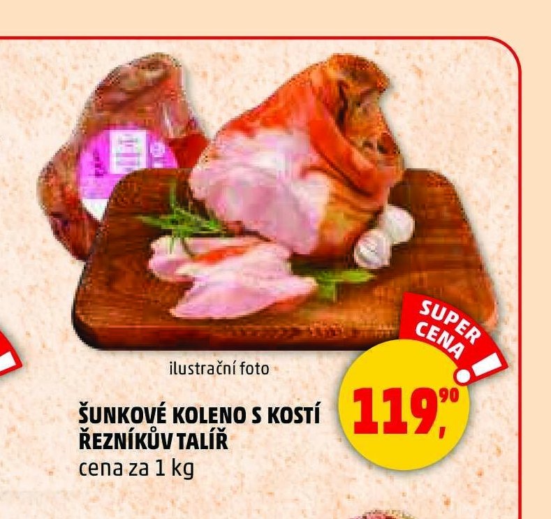 ŠUNKOVÉ KOLENO S KOSTÍ ŘEZNÍKŮV TALÍŘ