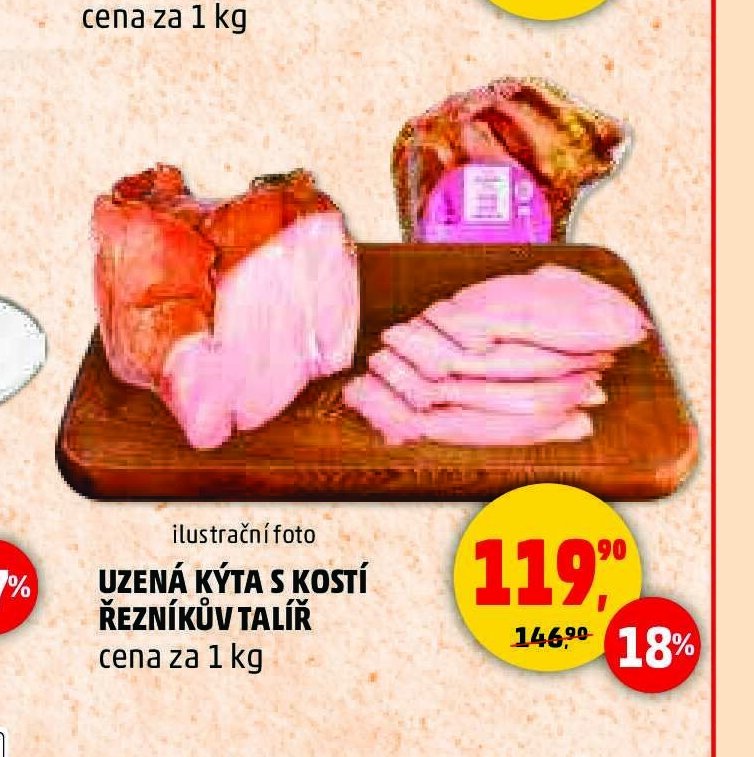 UZENÁ KÝTA S KOSTÍ ŘEZNÍKŮV TALÍŘ