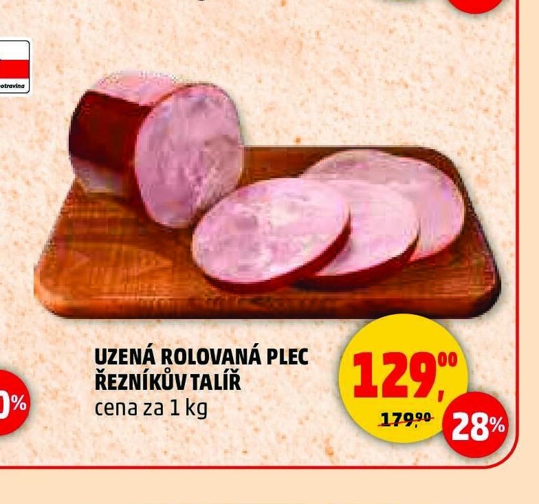 UZENÁ ROLOVANÁ PLECK ŘEZNÍKŮV TALÍŘ
