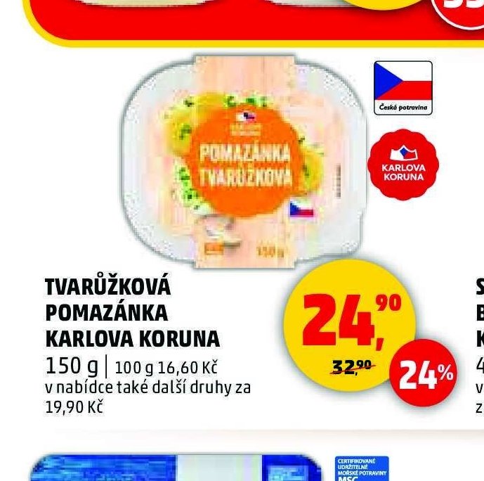 Tvarůžková pomazánka Karlova Koruna