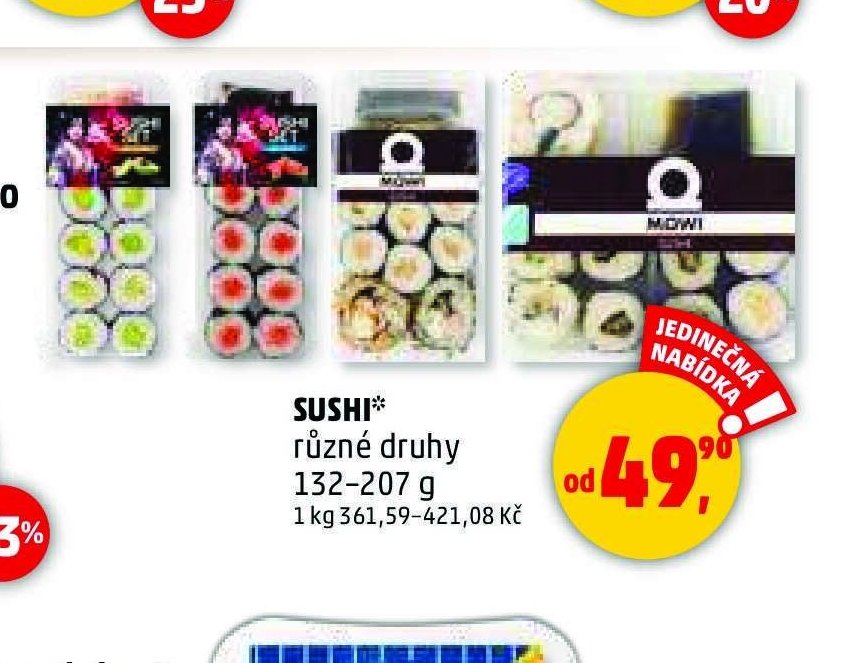 Sushi různé druhy