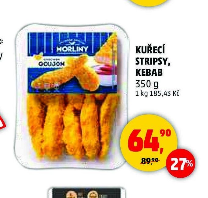 Kuřecí stripsy, kebab