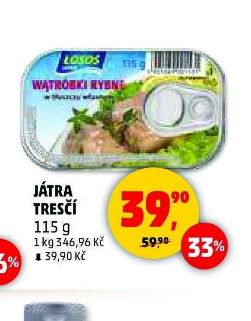 JÁTRA TRESČÍ 115 g