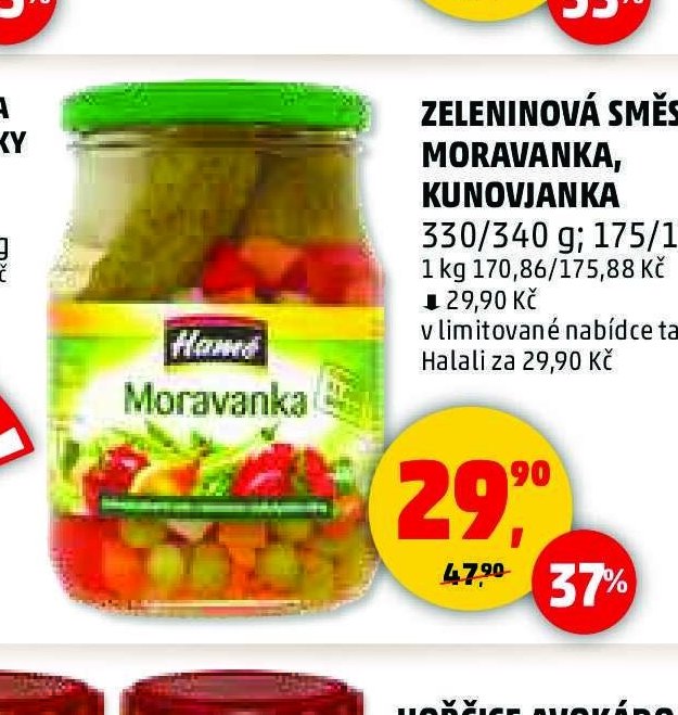 ZELENINOVÁ SMĚS MORAVANKA, KUNOVJANKA 330/340 g