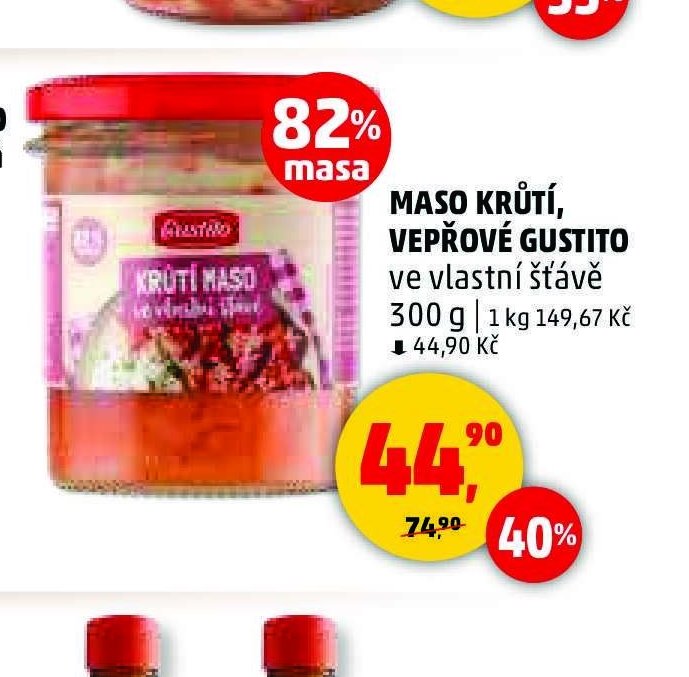 MASO KRŮTÍ, VEPŘOVÉ GUSTITO 300 g