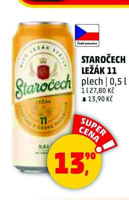 STAROČECH LEŽÁK 11 plech 0,5 l