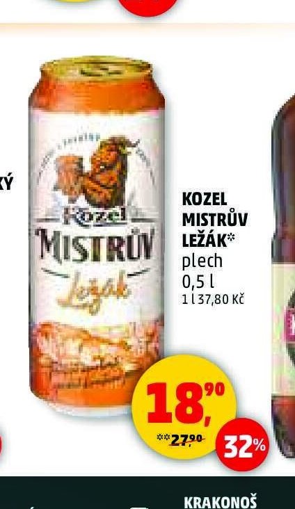 KOZEL MISTRŮV LEŽÁK plech 0,5 l