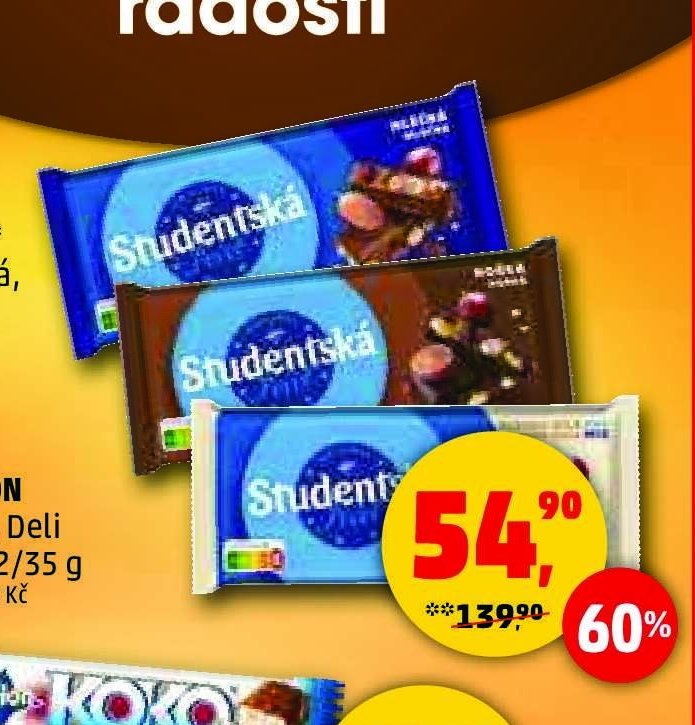 Čokoláda Studentská pečeť Orion