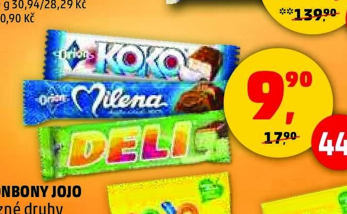Tyčinky Orion Milena, Koko, Deli