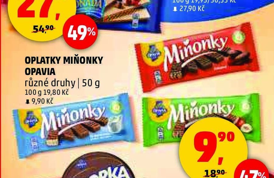 Oplatky Miňonky Opavia