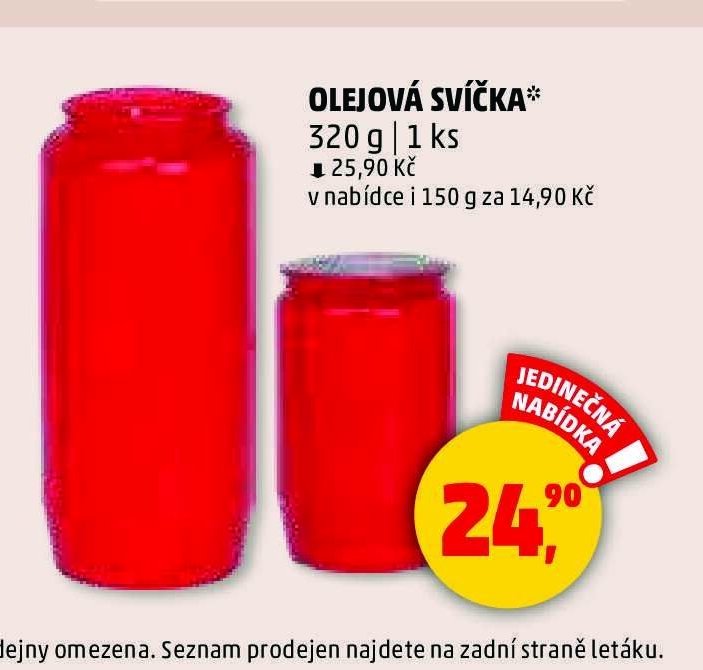 OLEJOVÁ SVÍČKA