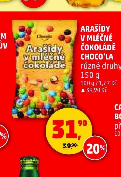 ARAŠÍDY V MLÉČNÉ ČOKOLÁDĚ