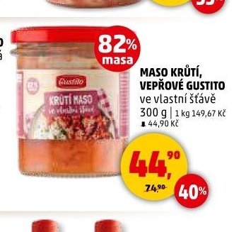 MASO KRŮTÍ, VEPŘOVÉ GUSTITO 300g