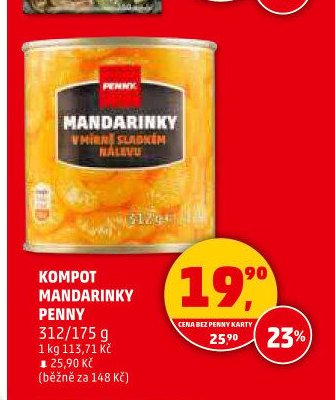 Kompot mandarinky Penny
