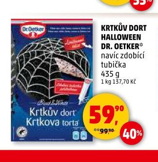 Krtkův dort Halloween Dr. Oetker