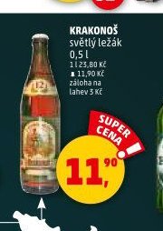 KRAKONOŠ světlý ležák 0,5 l
