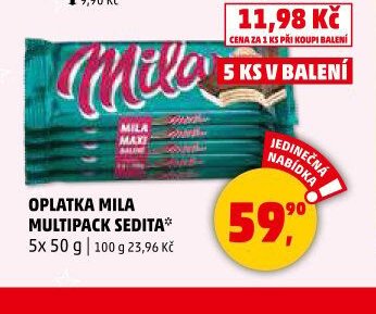 Oplatka Mila Multipack Sedita