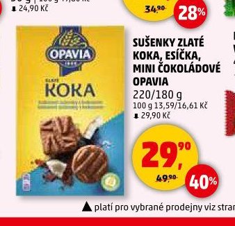 Sušenky Zlaté Koka, Esíčka, Mini čokoládové Opavia