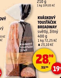 Chléb kváskový Tousťáček Breadway