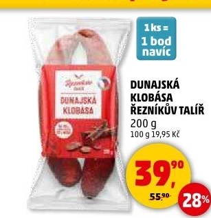 Dunajská klobása Řezníkův talíř