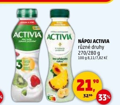 Jogurtový nápoj Activia Danone