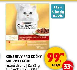 Konzerva pro kočky Gold Gourmet Purina