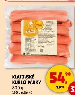 Kuřecí klatovské párky DZ Klatovy