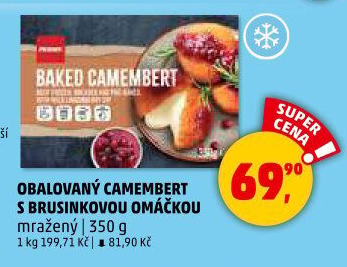 Obalovaný sýr Camembert mražený Penny