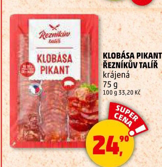 Pikantní klobása Řezníkův talíř