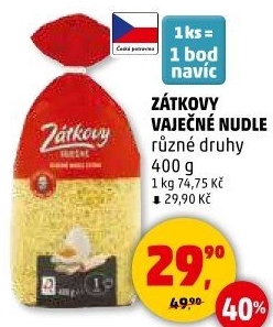 Polévkové nudle Zátkovy