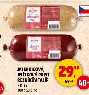 Prejt jelítkový Řezníkův talíř