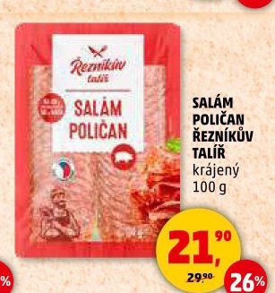 Salám Poličan Řezníkův talíř