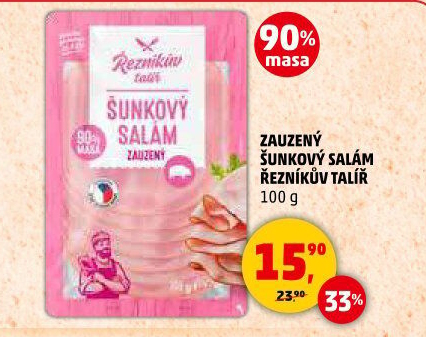 Salám šunkový zauzený Řezníkův talíř