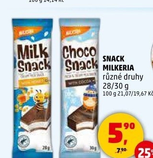 Snack mléčný Milkeria