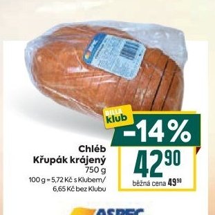 Chléb Křupák krájený 750 g