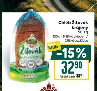Chléb Žitovák krájený 500 g